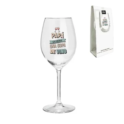 Copa de vino para regalar el día del padre.