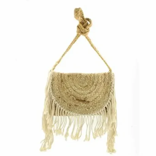 Bolso bandolera de yute.